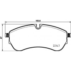 8DB 355 032-921 HELLA Комплект гальмівних колодок дисковий гальм