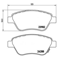 P 59 051 BREMBO Комплект гальмівних колодок дисковий гальм