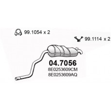 04.7056 ASSO Глушник вихлопних газів кінцевий