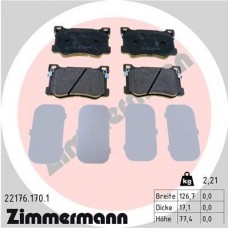 22176.170.1 ZIMMERMANN Комплект гальмівних колодок дисковий гальм