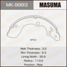 MK-9983 MASUMA Комплект гальмівних колодок