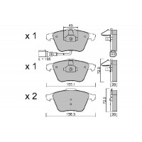 BPVW-1011 AISIN Комплект гальмівних колодок дисковий гальм