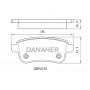 DBP2153 DANAHER Комплект гальмівних колодок дисковий гальм