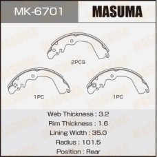 MK-6701 MASUMA Комплект гальмівних колодок