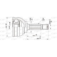 CVJ5044.10 OPEN PARTS Шарнирный комплект, Привідний вал
