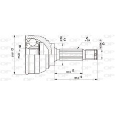 CVJ5044.10 OPEN PARTS Шарнирный комплект, Привідний вал