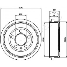 TA-0900 JAPANPARTS Гальмівний барабан