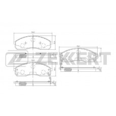 BS-1870 ZEKKERT Комплект гальмівних колодок дисковий гальм