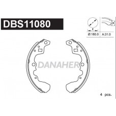 DBS11080 DANAHER Комплект гальмівних колодок