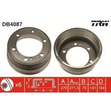 DB4087 TRW Гальмівний барабан