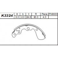 K3324 ASIMCO Комплект гальмівних колодок