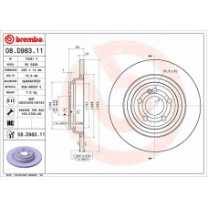 08.D983.11 BREMBO Гальмівний диск