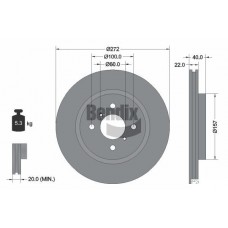 BDS1503 BENDIX Braking Гальмівний диск