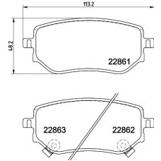 8DB 355 037-951 HELLA КомплеК т гальмівних колодок, дискове гальмо