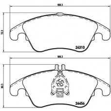P 50 069 BREMBO Комплект гальмівних колодок дисковий гальм