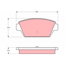 GDB945 TRW Комплект гальмівних колодок дисковий гальм