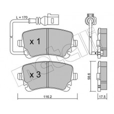 22-0554-0 METELLI Комплект гальмівних колодок дисковий гальм