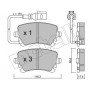 22-0554-0 METELLI Комплект гальмівних колодок дисковий гальм