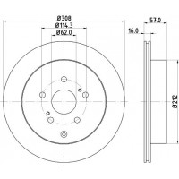 8DD 355 116-781 HELLA Гальмівний диск