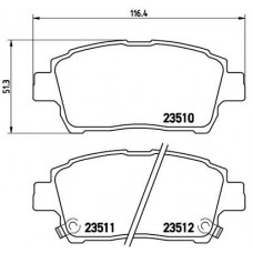P 83 051 BREMBO Комплект гальмівних колодок дисковий гальм