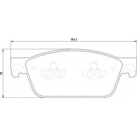 363710201919 MAGNETI MARELLI Комплект гальмівних колодок дисковий гальм
