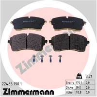 22485.190.1 ZIMMERMANN КомплеК т гальмівних колодок, дискове гальмо