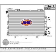118.074 AHE Радіатор охолодження двигуна