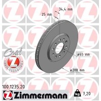 100.1235.20 ZIMMERMANN Гальмівний диск
