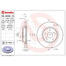 09.A538.11 BREMBO Гальмівний диск
