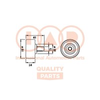 127-03092 IAP QUALITY PARTS Натяжний ролик ремінь ГРМ