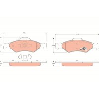 GDB1418 TRW Комплект гальмівних колодок дисковий гальм