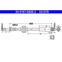 24.5167-0420.3 ATE Гальмівний шланг