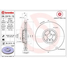 09.C413.13 BREMBO Гальмівний диск