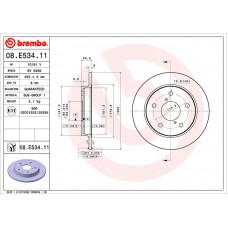 08.E534.11 BREMBO Гальмівний диск