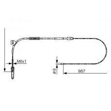 1 987 477 962 BOSCH Тросик, cтояночный тормоз