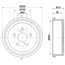 MBD126 MINTEX Гальмівний барабан