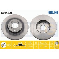 6064325 GIRLING Гальмівний диск