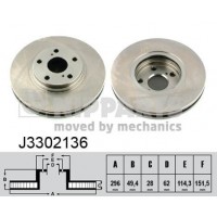 J3302136 NIPPARTS Гальмівний диск