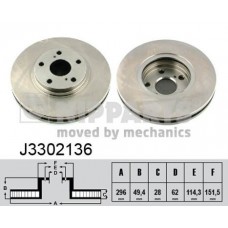 J3302136 NIPPARTS Гальмівний диск