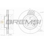 CD7595V BREMSI Гальмівний диск