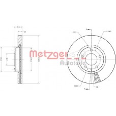 6110295 METZGER Гальмівний диск