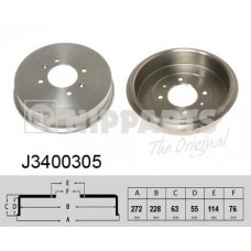 J3400305 NIPPARTS Гальмівний барабан