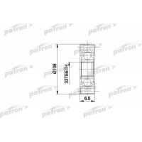 PCV3019 PATRON Шарнирный комплект, Привідний вал