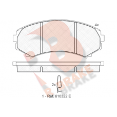 RB1374 R BRAKE Комплект гальмівних колодок дисковий гальм
