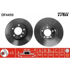 DF4459 TRW Гальмівний диск