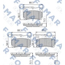 FO 935181 FOMAR Friction КомплеК т гальмівних колодок, дискове гальмо