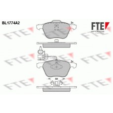 BL1774A2 FTE Комплект гальмівних колодок дисковий гальм