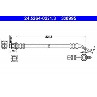 24.5264-0221.3 ATE Гальмівний шланг