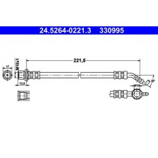 24.5264-0221.3 ATE Гальмівний шланг