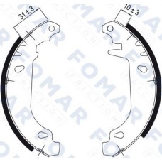 FO 0424 FOMAR Friction Комплект гальмівних колодок